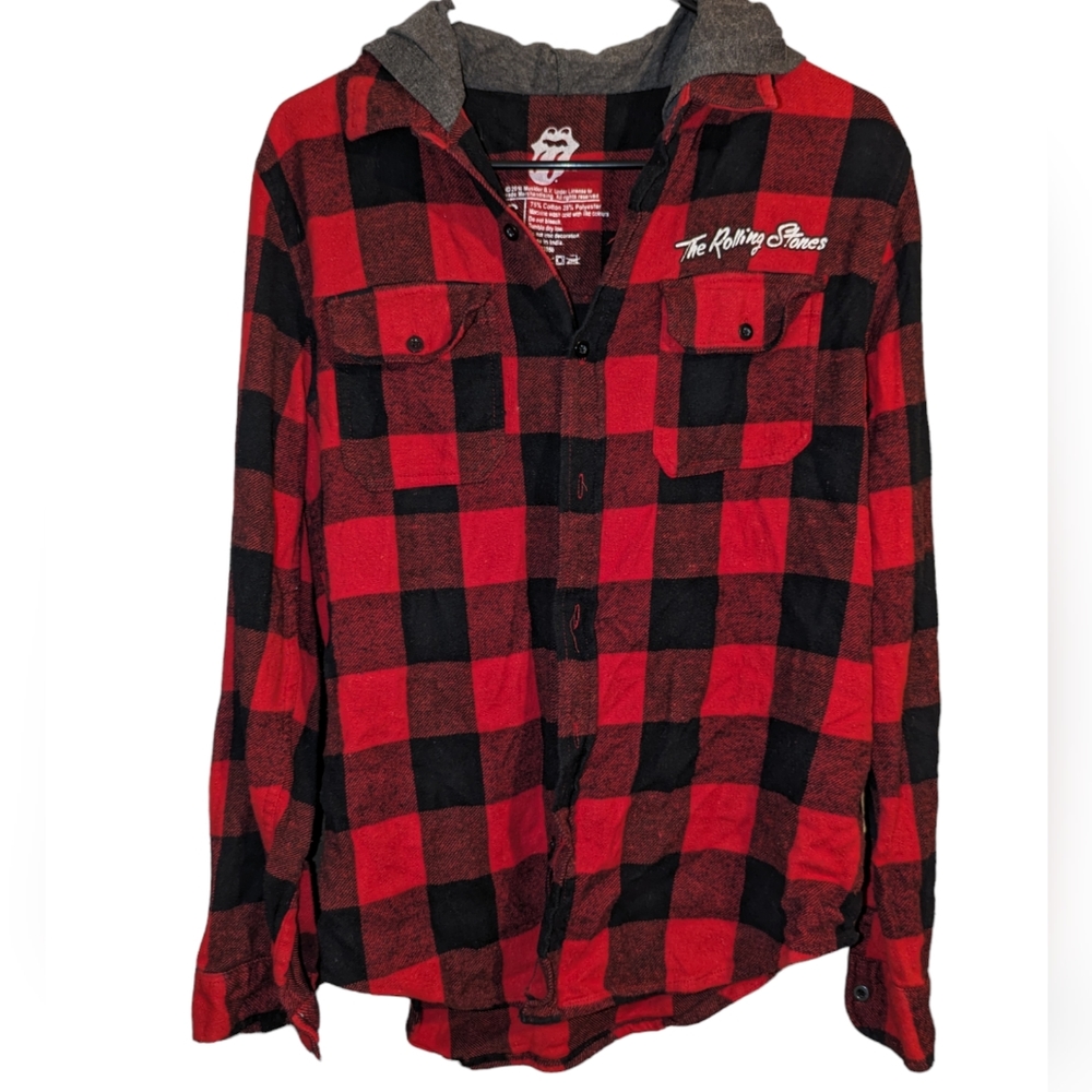 Rolling Stones Flannel Hoodie